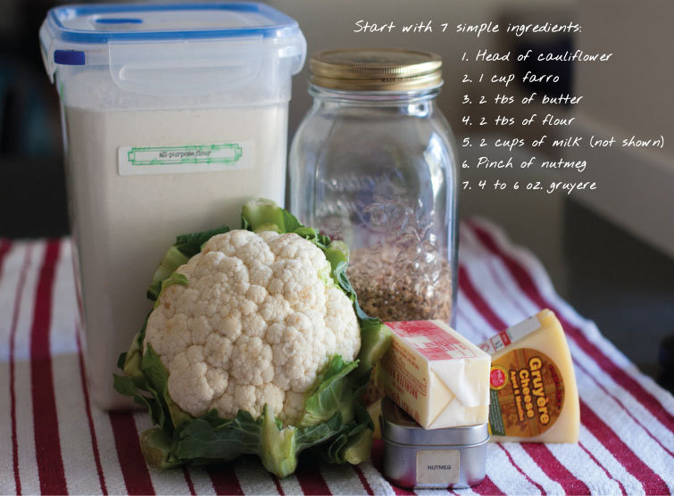 20120306-Cauliflower-Gratin-01 Cauliflower and Farro Gratin | Ingredient Spotlight | Cook Smarts by Jess Dang