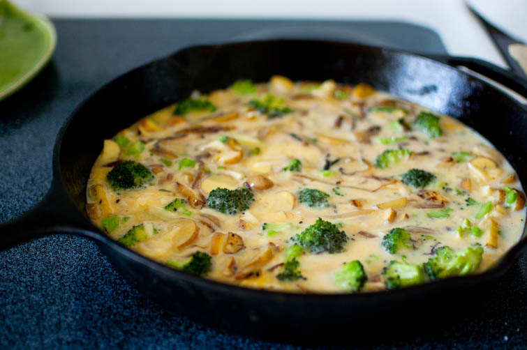Broccoli and Fingerling Potato Frittata with Caramelized Onions | Cook Smarts by Jess Dang