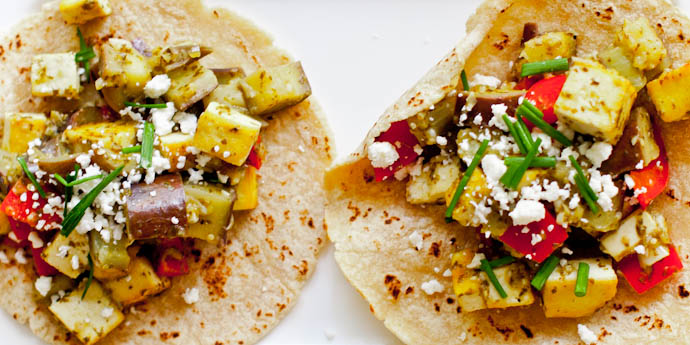 Sauteed Vegetable Tacos with Herb Sauce | Cook Smarts by Jess Dang