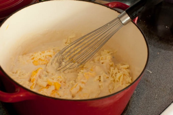 Making macaroni and cheese