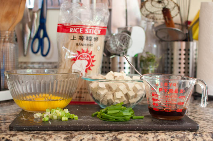 Pad Thai mise en place Pad Thai mise en place