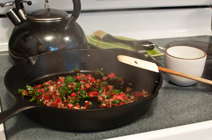 Cooking swiss chard stems