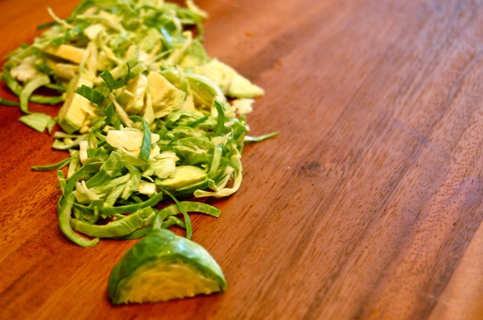 Sliced brussels sprouts