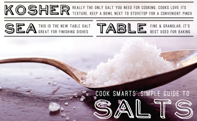 Types of salt to keep in the kitchen