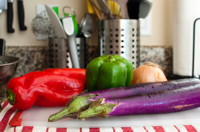 Vegetables for Thai stir-fry