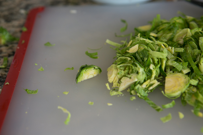 Sliced brussels sprouts