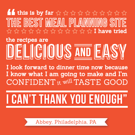 Cook Smarts Meal Plan testimony from Abbey