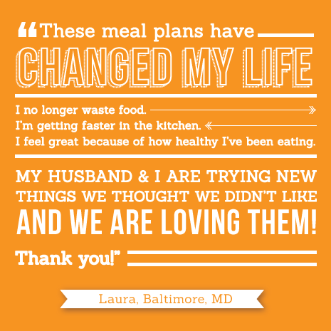 Cook Smarts Meal Plan testimony from Laura