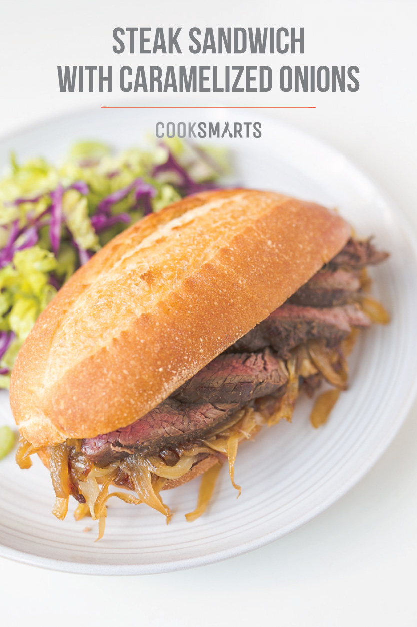 Skirt Steak Sandwich with Caramelized Onions Cook Smarts
