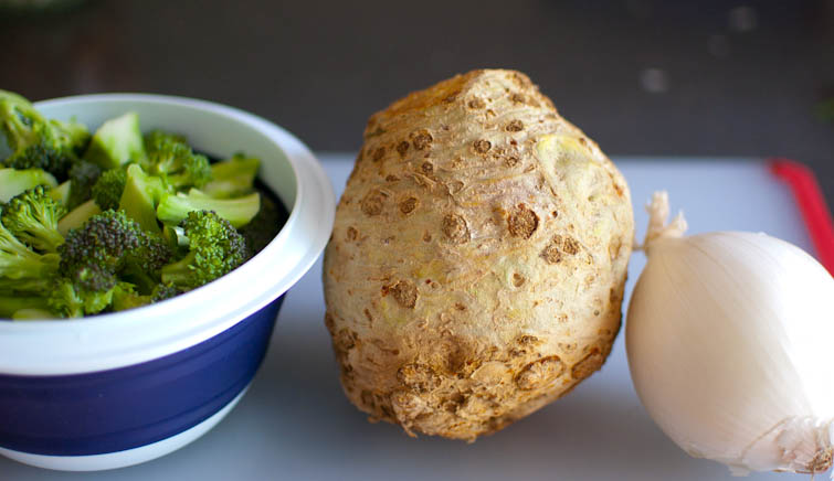 Recipe for Pureed Broccoli and Celeriac Soup | Ingredient Spotlight