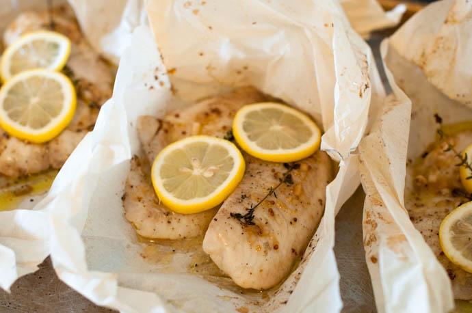 Tilapia Baked en Papillote with a French Vinaigrette by Cook Smarts