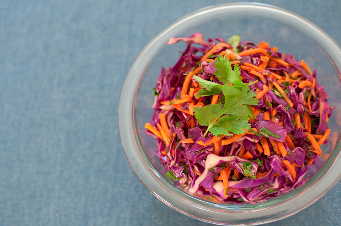 Red cabbage slaw