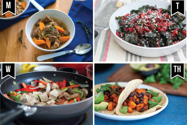 Wintry Beef and Barley Soup & Thai Basil Stir-fry | Weekly Eats Meal ...