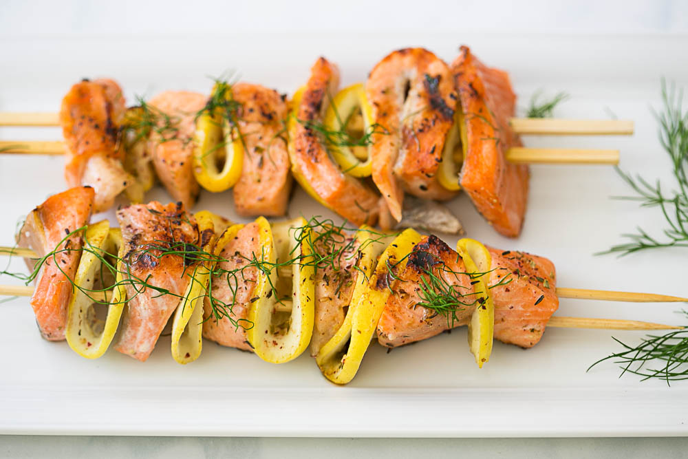 Middle-Eastern Spiced Salmon Kebabs