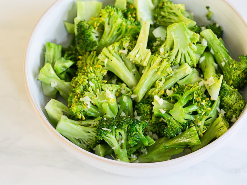 Image result for Microwaved Broccoli with Lemon and Garlic