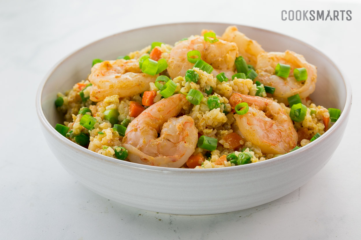 Shrimp Curried Fried Rice #recipe via @cooksmarts