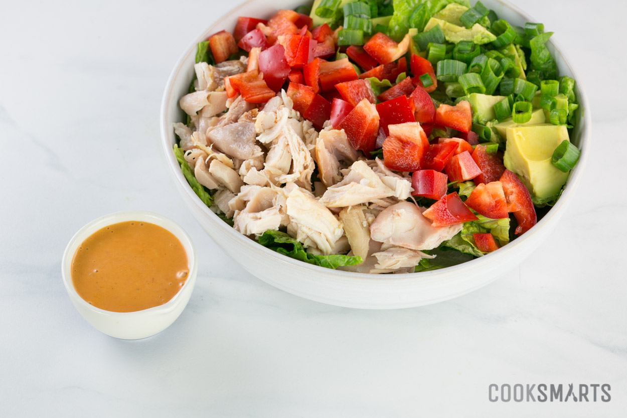 Rotisserie Chicken Chopped Salad #recipe via @cooksmarts