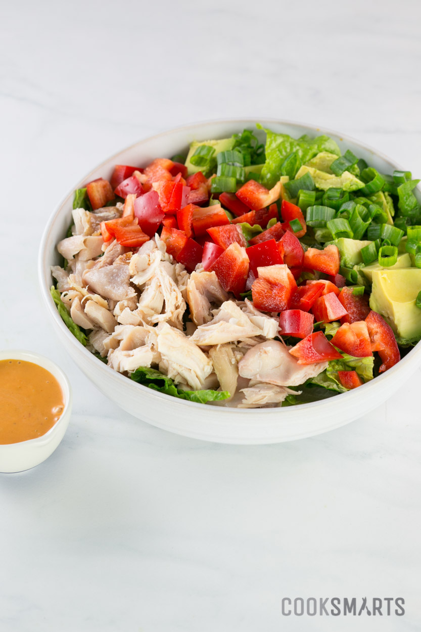 Weeknight Meals via @cooksmarts: Rotisserie Chicken Chopped Salad #recipe