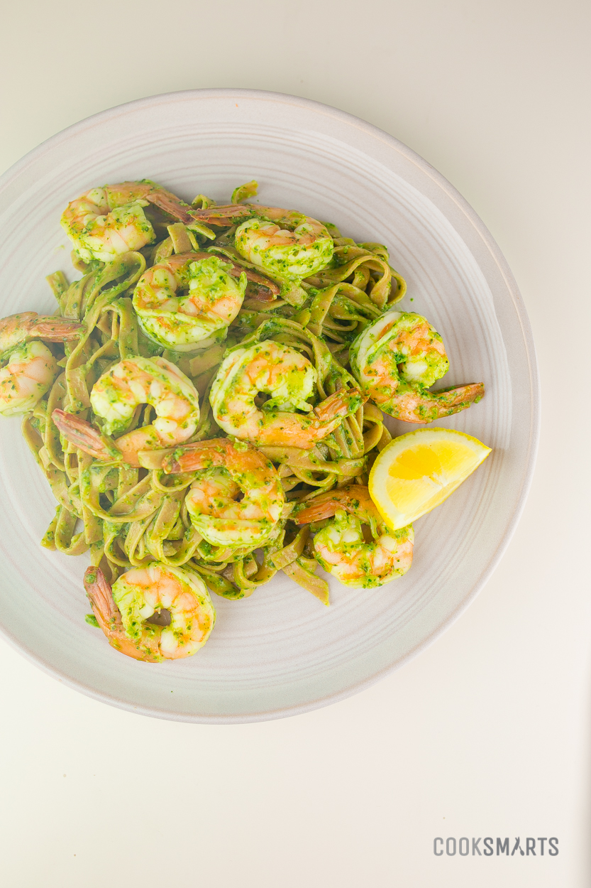 Pesto Pasta with Shrimp - Cook Smarts