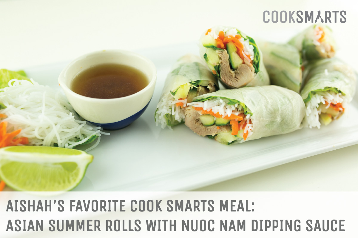 Aishah's favorite @CookSmarts meal: Asian Summer Rolls