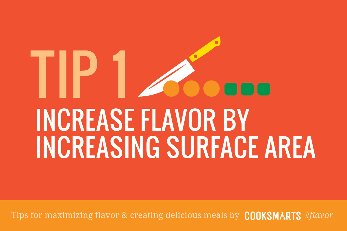 Flavoring Tip: Increase flavor by increasing surface area via @cooksmarts #flavor