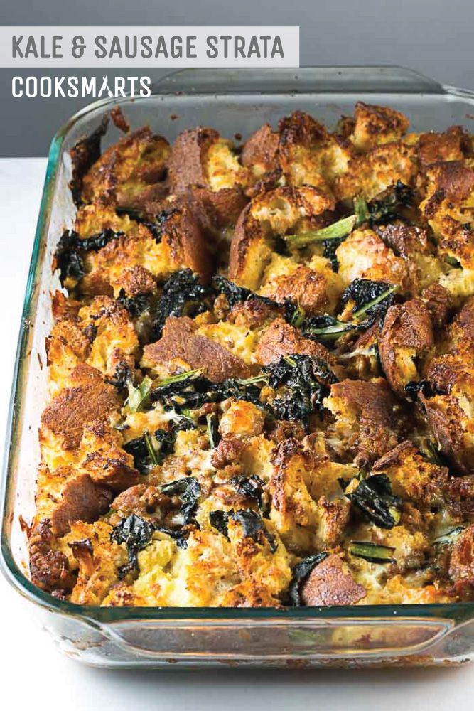 Kale and Sausage Strata via @CookSmarts | Thanksgiving Sides