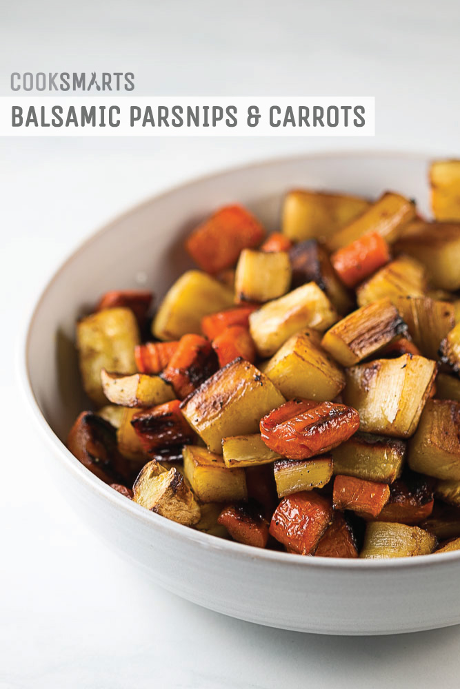 Balsamic Parsnips and Carrots via @CookSmarts | Thanksgiving Sides