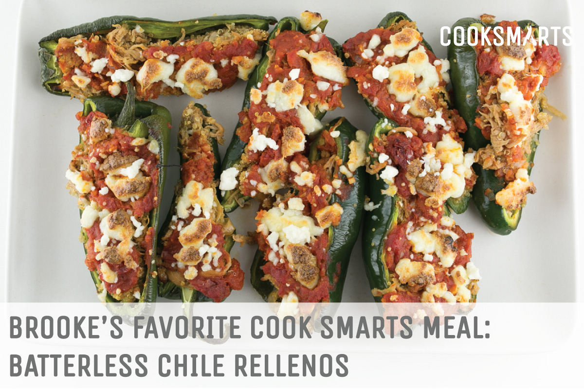 Brooke's favorite @CookSmarts meal: Batterless Chile Rellenos