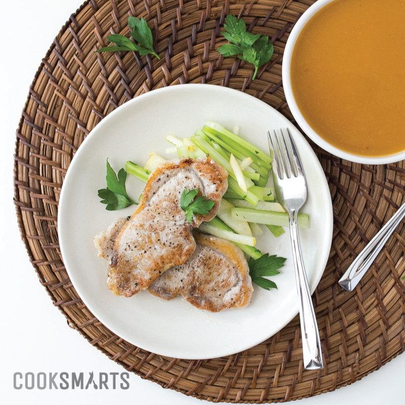 Pork Chops with Pear and Celery Slaw Cook Smarts Recipe