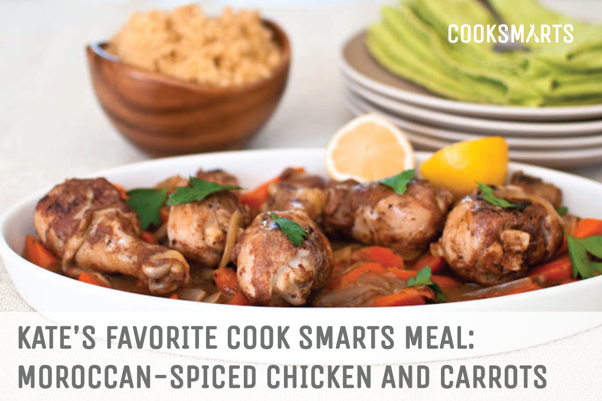 Kate's favorite @CookSmarts meal: Moroccan-Spiced Chicken and Carrots