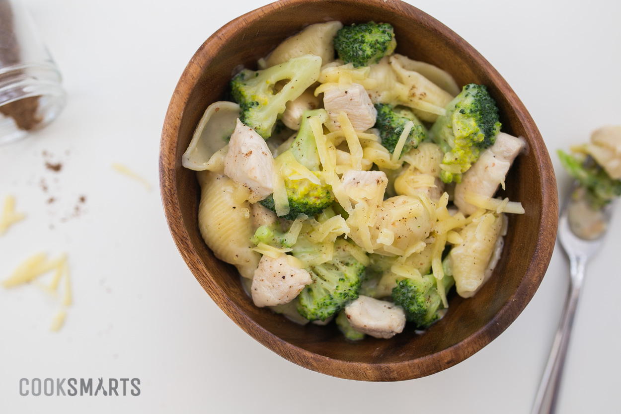 Cheddary Shells with Chicken and Broccoli | Weeknight Meal #recipe via @CookSmarts