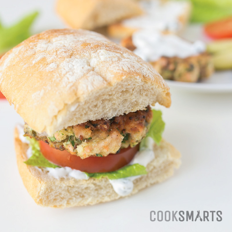 Salmon Burgers with Tartar Sauce Cook Smarts Recipe