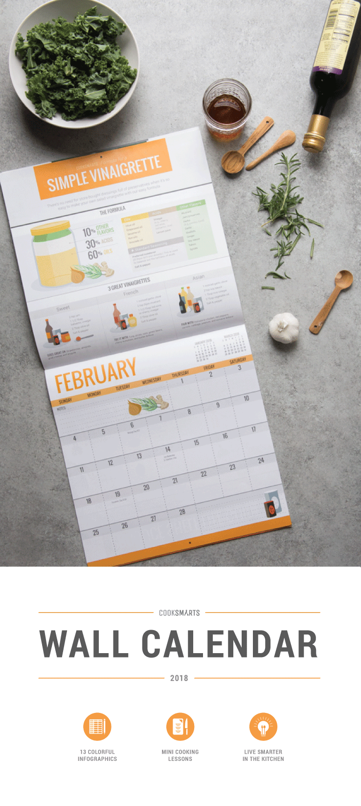 Cook Smarts 2018 Infographic Wall Calendar