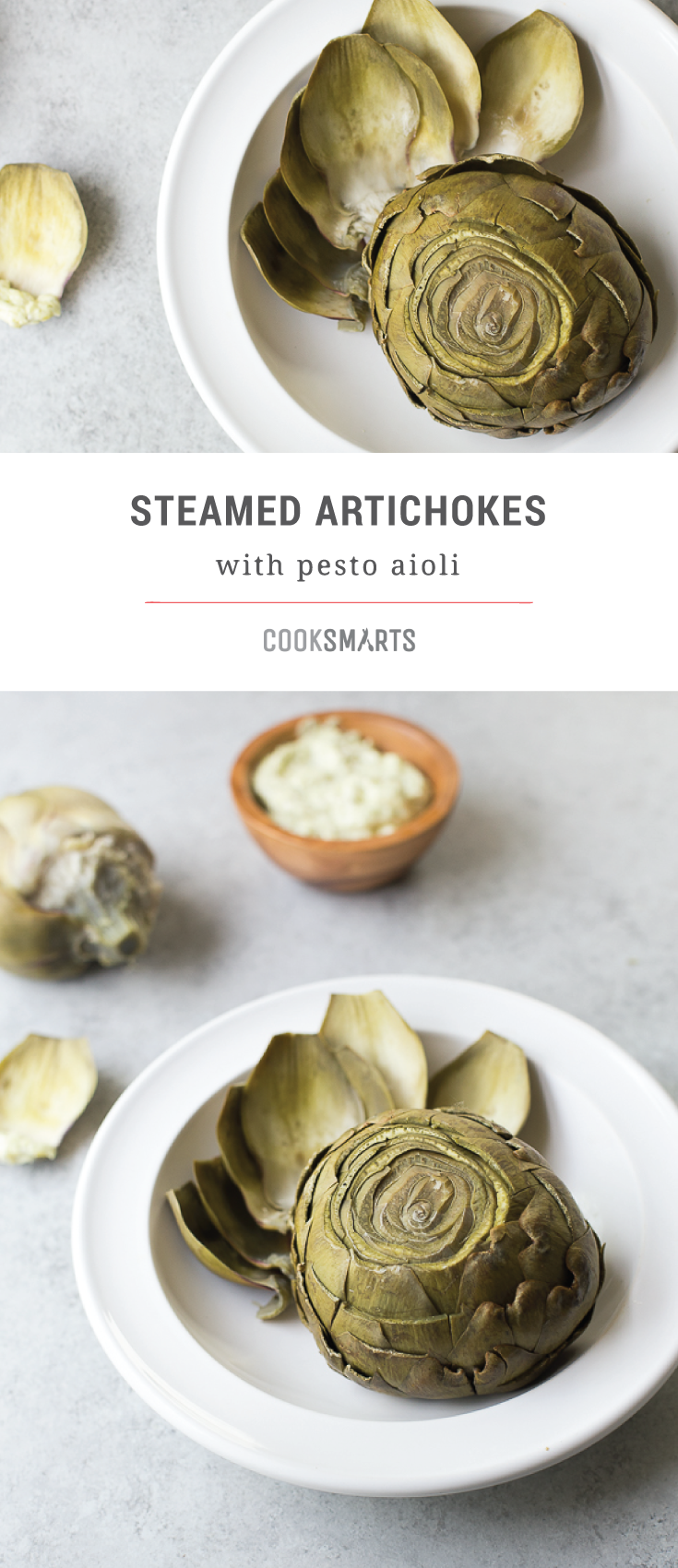 Side Dish Recipe: Steamed Artichokes with Pesto Aioli via @cooksmarts
