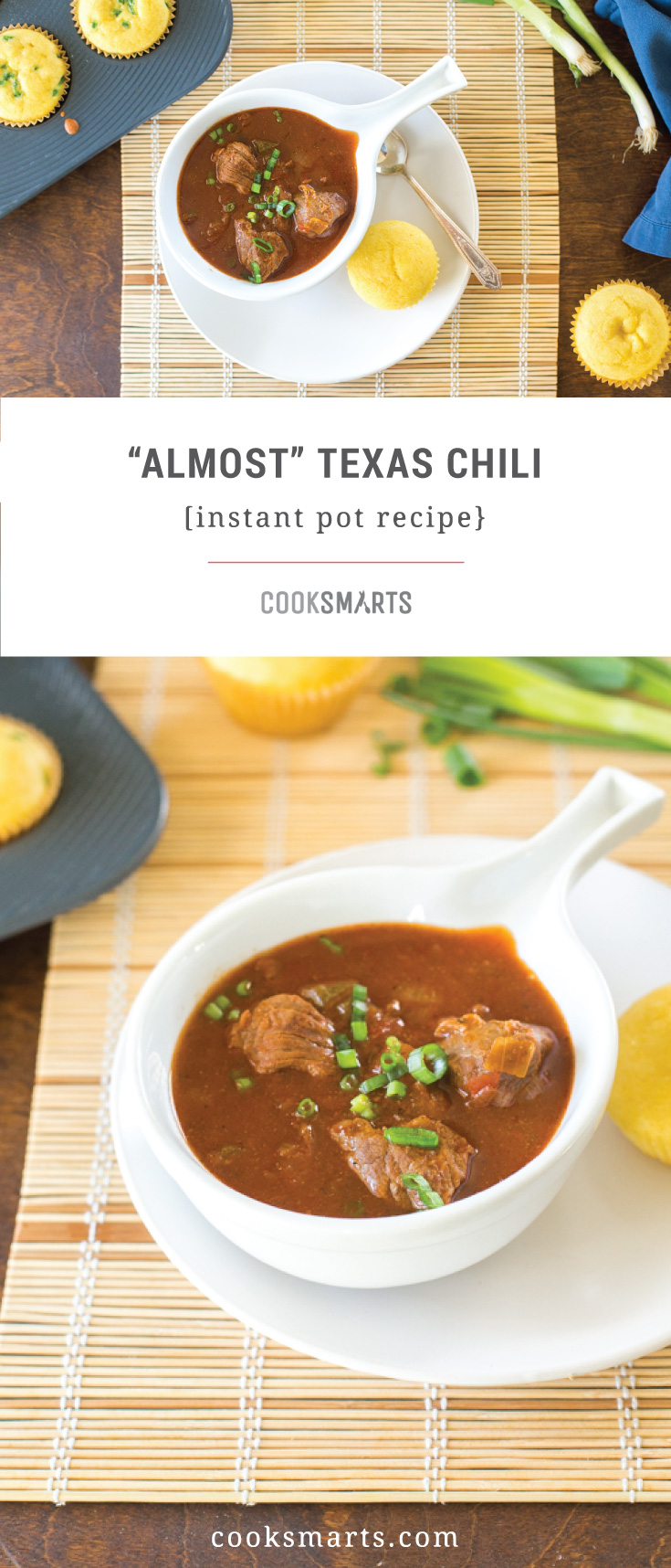 Instant Pot Chili Recipe: Almost Texas Chili via @cooksmarts