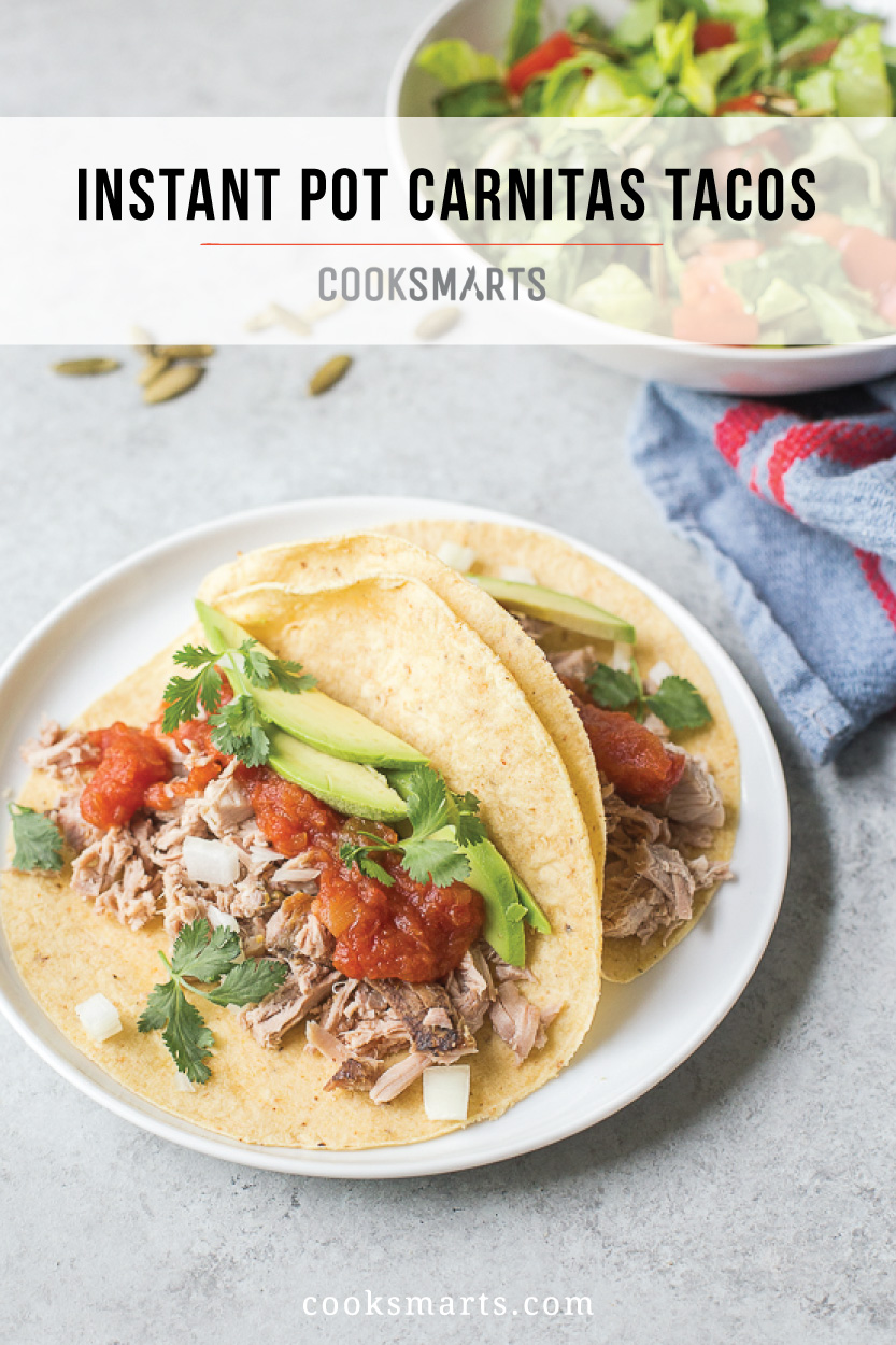 Instant Pot Carnitas Tacos Recipe via @cooksmarts