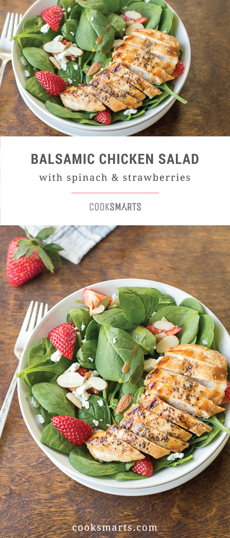 Balsamic Chicken and Spinach Salad Recipe | Cook Smarts