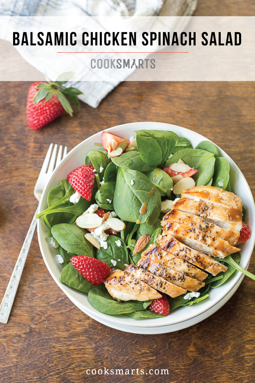 Balsamic Chicken and Spinach Salad Recipe | Cook Smarts
