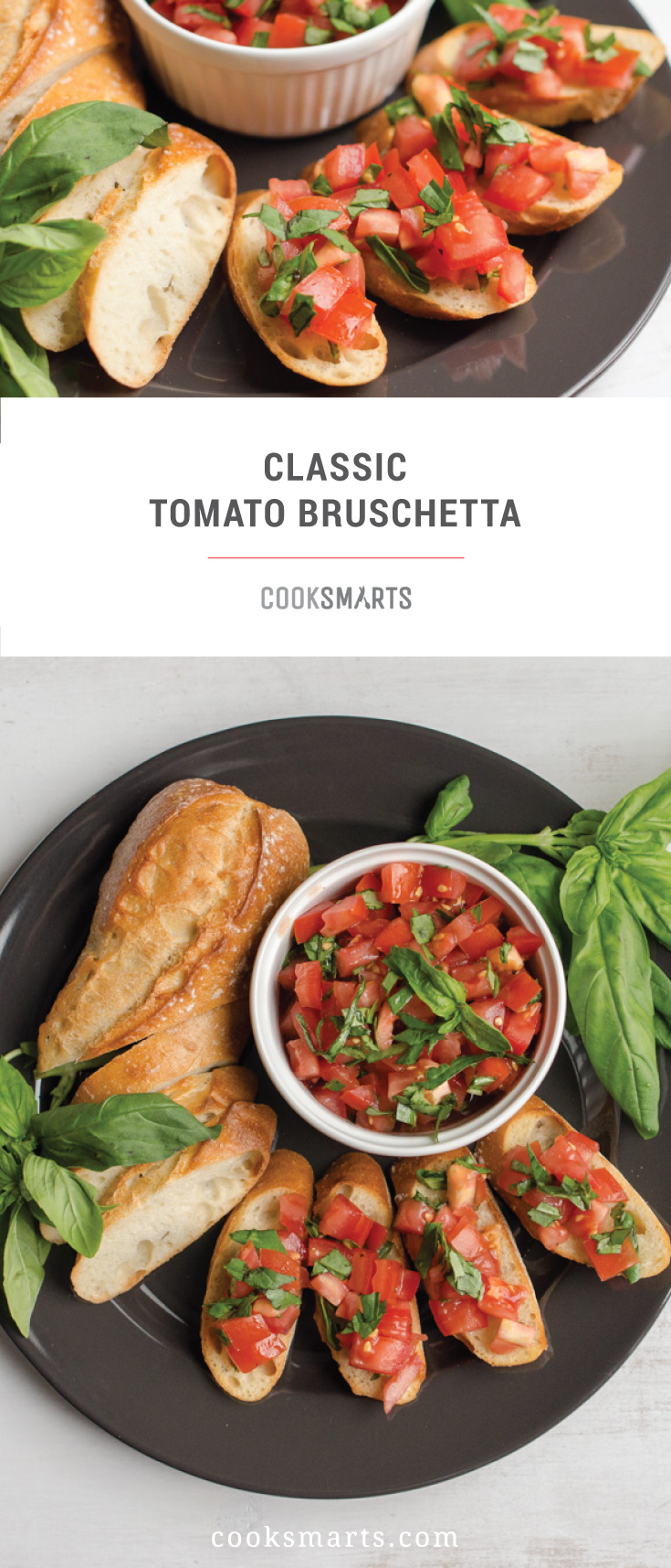 Side Dish Recipe: Classic Tomato Bruschetta Recipe | Cook Smarts Meal Plan Service