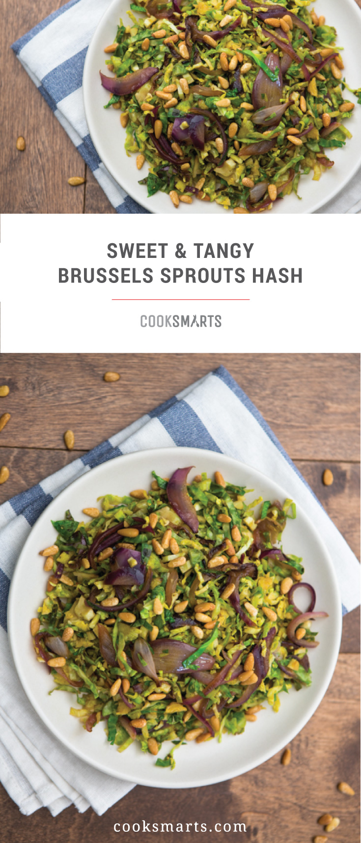 Sweet and Tangy Brussels Sprouts Hash Recipe | Cook Smarts