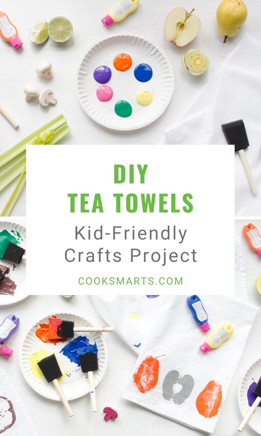 How to Make Fruit & Veggie Stamped Tea Towels | Cook Smarts
