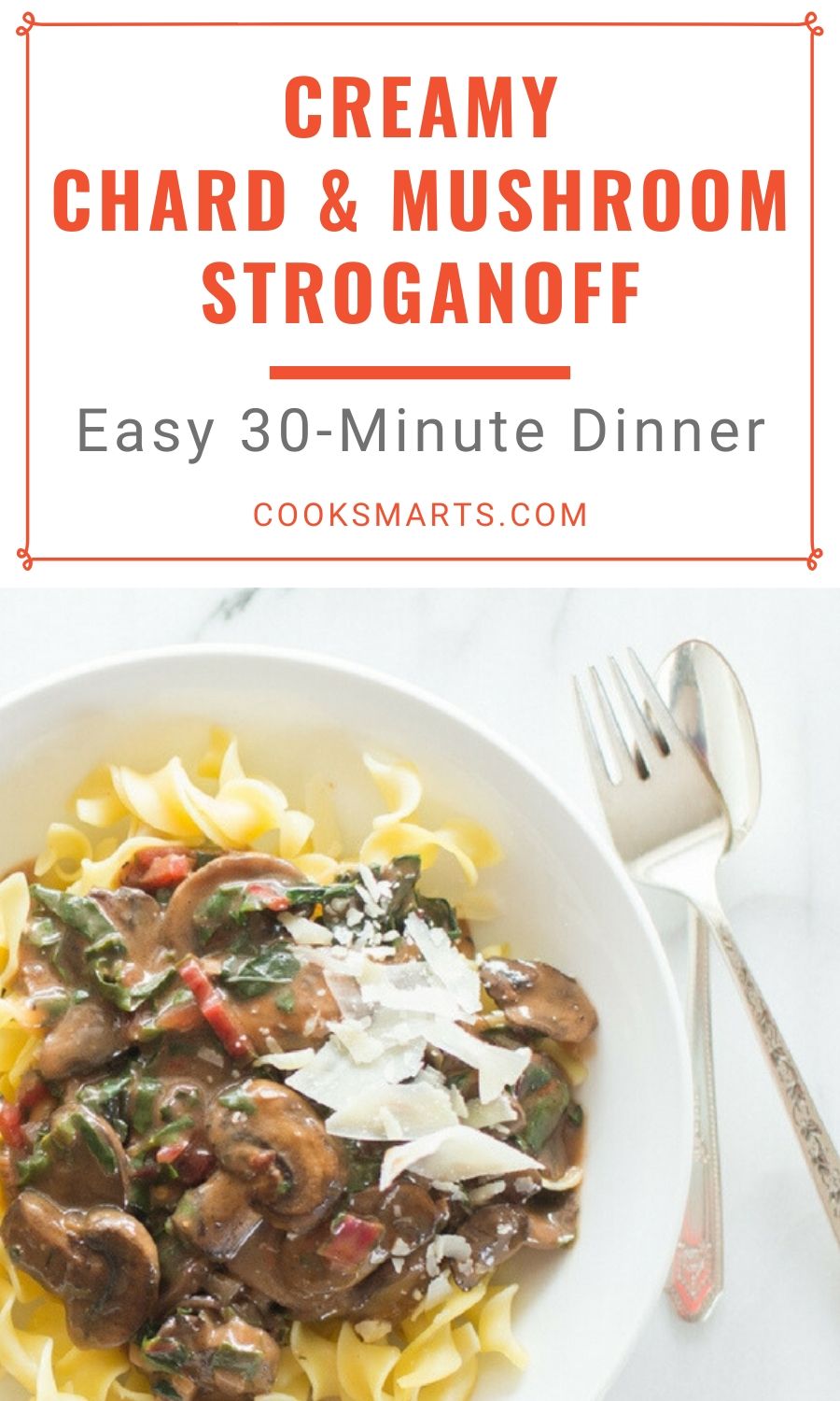 Easy Vegetarian Creamy Chard and Mushroom Stroganoff Recipe | Cook Smarts