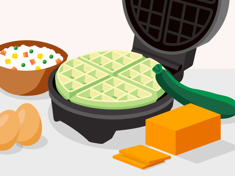 using a waffle iron